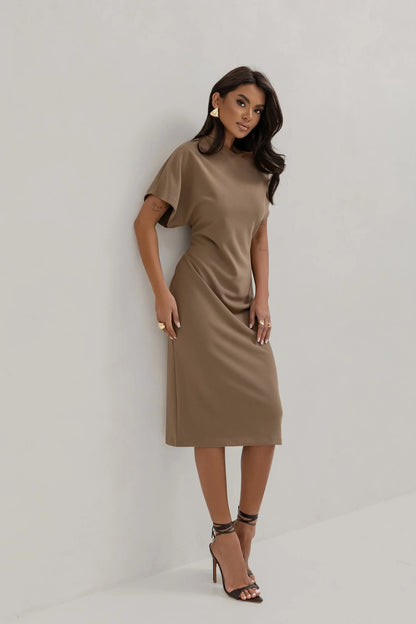 Cappuccino Off the shoulder dress