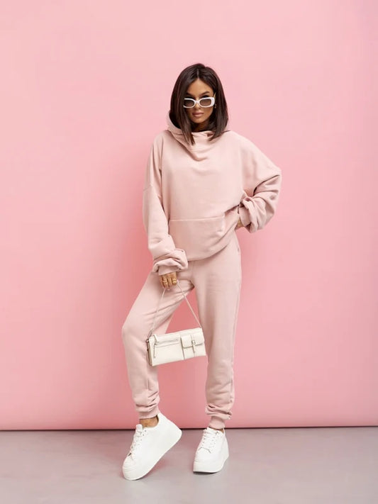 Powder Pink Cotton Sweatshirt -part of the set