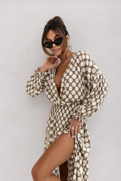 Maxi dress with dots