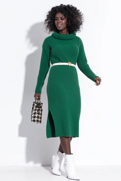 Wool Dress with cowl neck