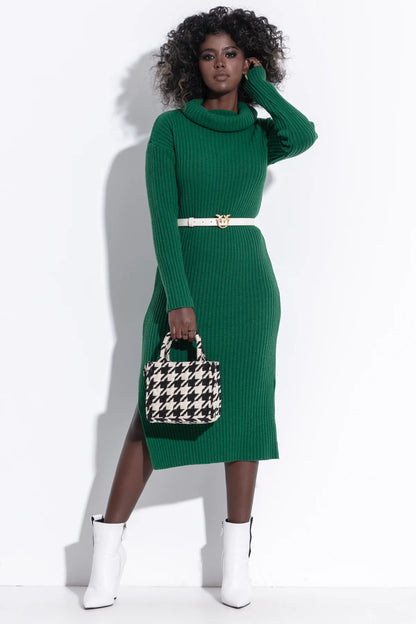 Wool Dress with cowl neck