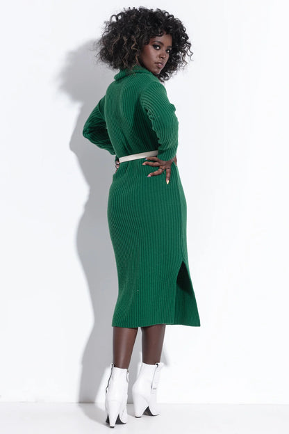 Wool Dress with cowl neck