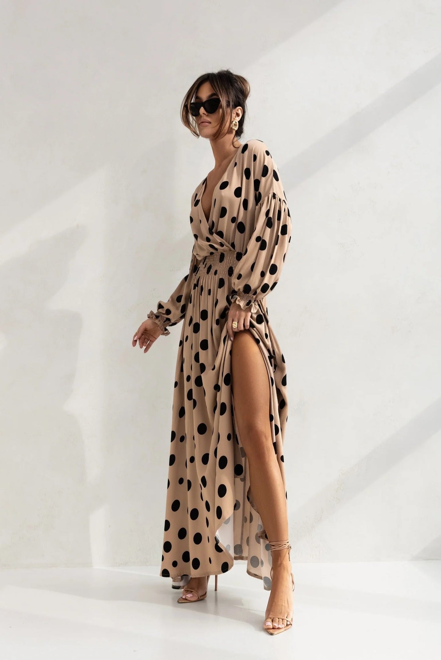 Maxi dress with dots
